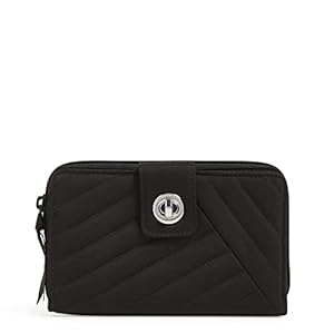 Vera Bradley Women’s Cotton Turnlock Wallet With RFID Protection