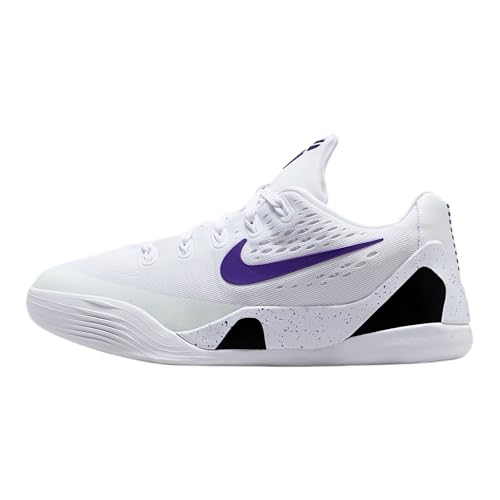 Nike Kobe IX Big Kids' Basketball Shoes (White/Court Purple) Size 6