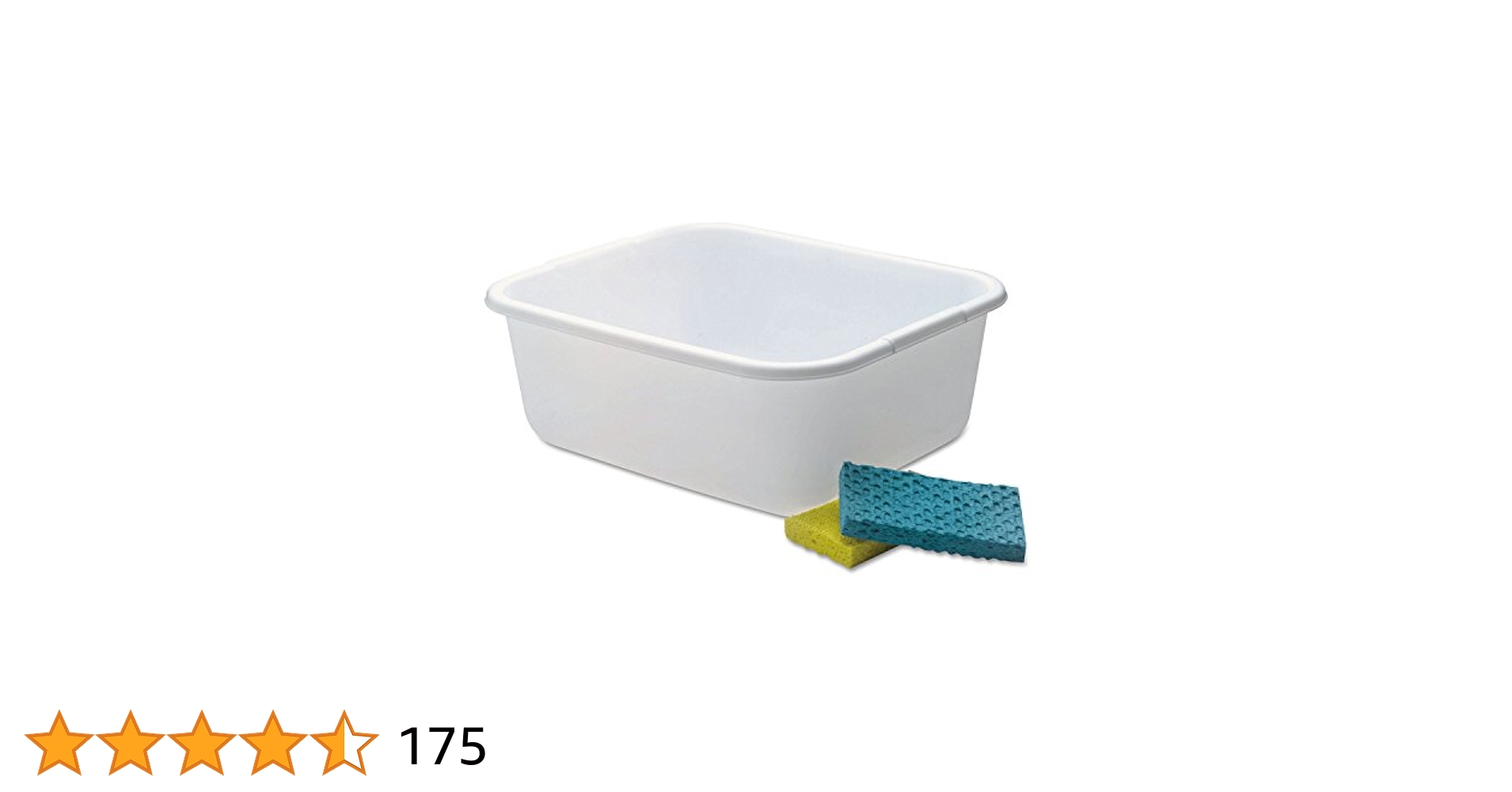 Rubbermaid Re 2951ARWHT 11.4 Quart White Rectangle Dishpan