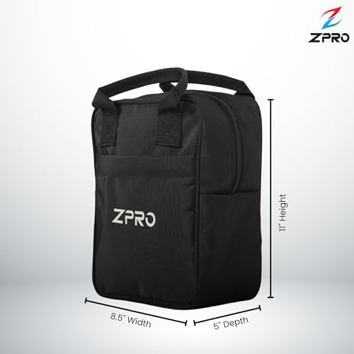 Image of ZPRO Insulated Lunch Bag | Leakproof Thermal Tiffin Bag for Office, School & Travel | Keeps Food Hot & Cold | for Men, Women & Kids | Black