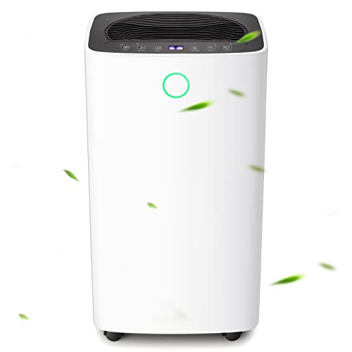 Image of Antarctic Star Dehumidifier 269 sq. ft 24 Pint Auto or Manual Drainage, Air Filters, 3 Different Modes, Auto Defrosting Low noise LED display with a Remote 12 hr Timer Suitable for Basements, Living Room, Bedroom, Office and Large Room
