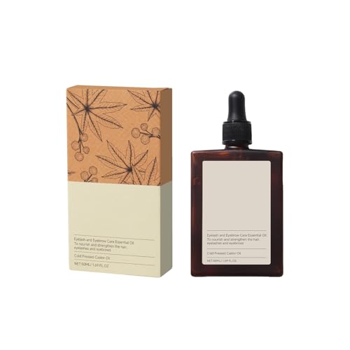 Sérum potenciador de pestañas y cejas para volumen y longitud - 50 ml. Tratamiento con aceite de ricino para pestañas nutridas, gruesas y definidas que aumentan la confianza.