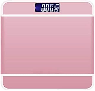 DDKYHU Báscula de baño Digital de Peso Corporal, Pantalla LCD Grande con retroiluminación, mediciones de Alta precisión, 440 Libras (Color: Rosa) (Rosa)