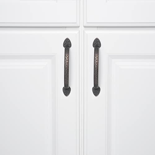 Image of South Main Hardware Triangle Foot Cabinet Drawer Pull Handle, 5.5 inch Length (3.75 inch Hole Spacing Center), Oil Rubbed Bronze, Includes Mounting Hardware, 10-Pack