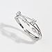 Meissa 925 Sterling Silver Rings for Women Dainty Simple Stackable Ring Handmade Cubic Zirconia Wedding Bands Gifts for Girlfriend Her Size Adjustable, Silver