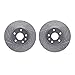 Dynamic Friction Company Front Brake Rotors-Drilled and Slotted-Silver 7002-45000