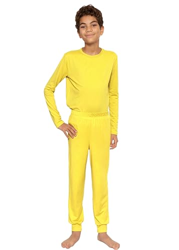 Image of STRETCH IS COMFORT Boys Thermal Set Long Sleeve Top with Jogger Pants | Crew Neck or Hoodie | Thermal Underwear For Kids Set