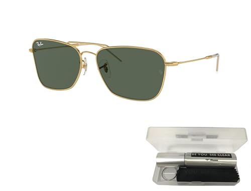 Ray-Ban RBR102S Sunglasses Bundle: RBR 102S CARAVAN REVERSE 001/VR Caravan Reverse Arista Dark Gr and Eyewear Cleaning Kit2