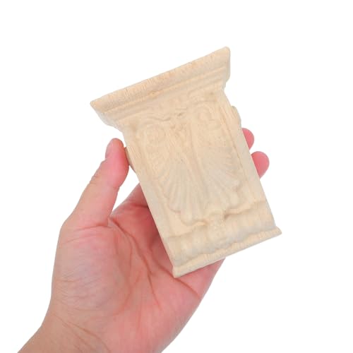 Soporte de madera maciza tallada con relieve europeo para estructuras 4