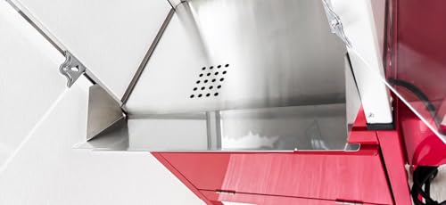 Commercial 8oz Popcorn Machine with Cart, Red Steel Frame, Large Wheels - Image 4