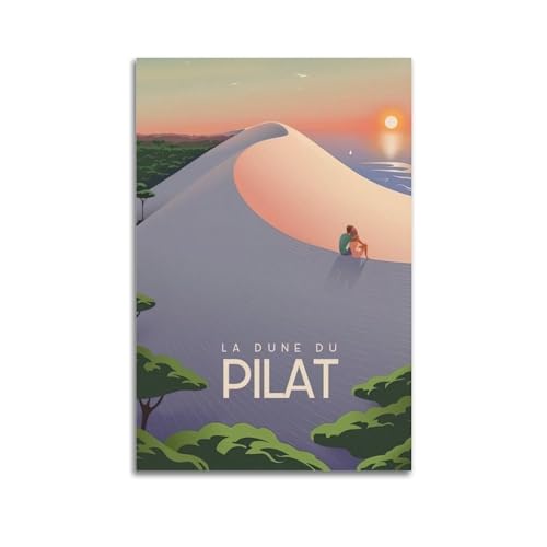 HAYZE Impression sur toile Dune du Pilat | Tableau haut de gamme 50x75