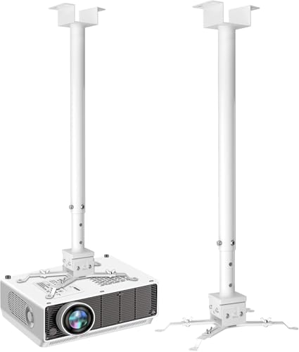 Soporte de techo para proyector largo extensible blanco anti vibración