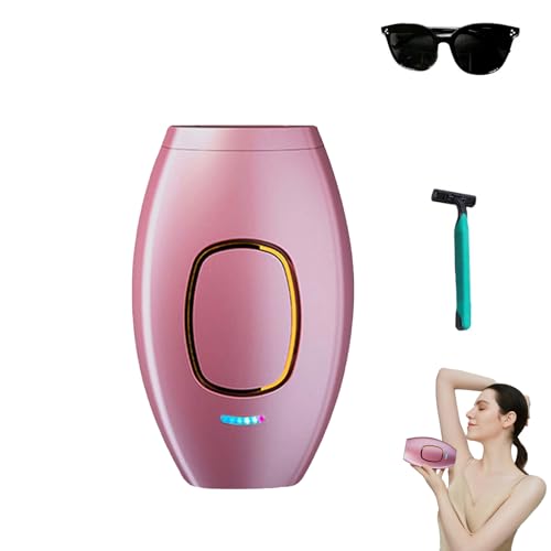 Depiladora de luz pulsada con función de enfriamiento, IPL Depiladora láser Definitiva, 3 en 1 Depiladora de luz pulsada, para axilas/cuerpos/hombres/mujeres (rosa)