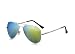 Miuno® 3025 Lunettes de soleil polarisées Polarized pour homme et femme Boîte cadeau & chiffon à lunettes Charnière à ressort Argenté - Jaune - taille unique