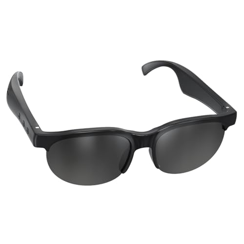 Shkalacar Smart Brille, BT Sonnenbrille mit Bt 53 Voice Assistant Brälle, mit Freisprechfunktion Musikabspielung Schwitzresistente Kopfhörer Sonnenbrille Für Männer Und Frauen Leichte