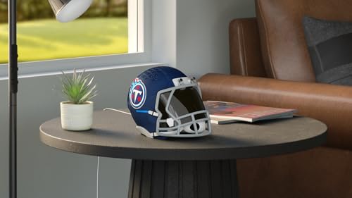 Image of NFL Echo Dot Bundle: Includes Echo Dot | Glacier White and Limited-Edition NFL Helmet Stand | Tennessee Titans
