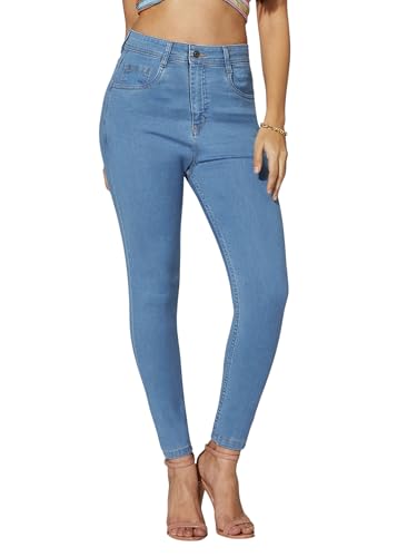 Image of Miss Chase Women's Skinny High Rise Cropped Stretchable Denim Jeans