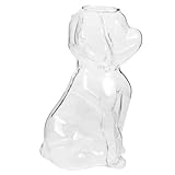 CLISPEED Vaso de Vidrio Transparente Forma de Perro Copa Creativa para Beber Vaso para Cócteles y Cerveza Accesorio para Fiestas y Hogar Diseño Artesanal sin Rebabas 1 Unidad