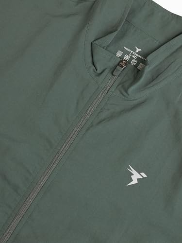 Image of TECHNOSPORT Men's Regular Fit Plus Size Solid Active Jacket With Techno Lite, UPF50+ Sun Protection