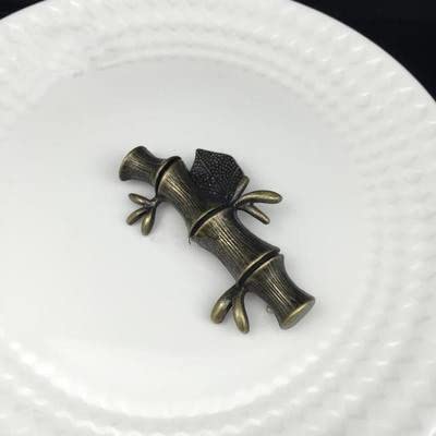 szpilki, 5 szt. 3,2 cm duże szpilki bezpieczeństwa broszki gałązka pióro ozdoba vintage brązowa broszka damski sweter szalik klamra(12)