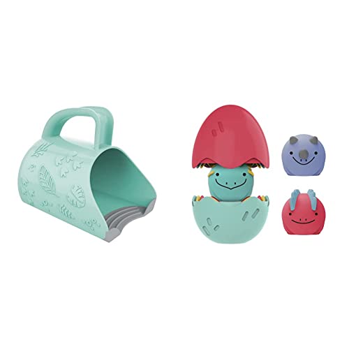 Image of Dr. Brown's CleanUp Dino-Pour Bath Rinse Cup, 0m+ with Dr. Brown's CleanUp Float & Hatch Dino Eggs Nesting Bath Toy, 6m+, BPA Free, Certified Plastic Neutral