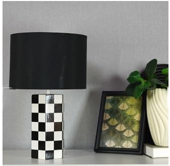 New Checkered Table Lamp with A Striking Black and White Check Design, Add A Unique and Fashionable Lighting Solution to Their Home, Great Choice for Your Bedroom.