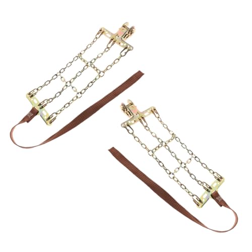 VINTORKY 2pcs Skid Tire Chains for Cars Winter Snow Chains for Emergency Traction Secure Grip for Slippery Roads Fits Tires Reliable Performance Snow and Mud