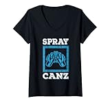 spray graffiti dibujo Ligero, Encaje clasico, manga de doble puntada y bastilla baja