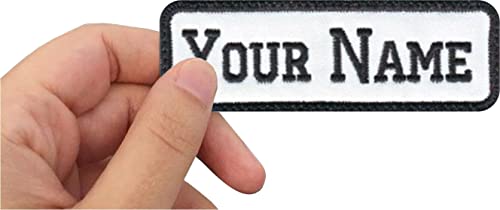 Image of Custom Embroidered, Biker, Name Tag, PATCH Iron on or Sew on, 4" wide x 1.25" inch tall