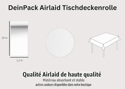 Nappe Airlaid blanche en rouleau haut de gamme pour table chic - 4