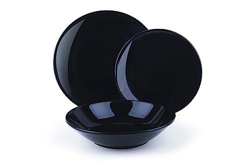 Color Life Noir assiette moderne et service de table complet