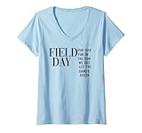 Photo Gallery donna field day lascia che i giochi abbiano inizio maglietta con collo a v Photo Gallery donna field day lascia che i giochi abbiano inizio maglietta con collo a v