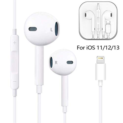 Earbuds, Microphone Earphones Stereo Headphones Noise Isolating Headset Fit Compatible with iPhone Xs/XR/XS