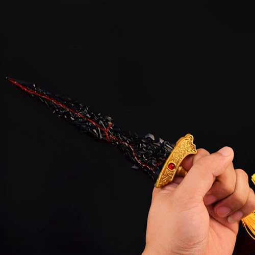 Elden Ring Espada Maliketh de metal minuciosamente detallada con peana de exposición 5