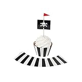 Pirate Party Cupcake Wrappers with Picks - Makes 50 Cupcakes