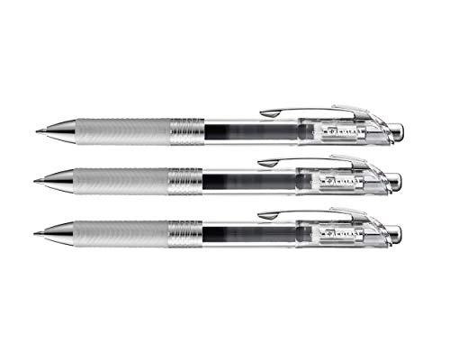 Stylos gel Pentel EnerGel iNFREE BL77TL-A rechargeables roller encre noire 0.7mm