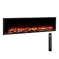 SIMPLIFIRE Scion 55" Clean Face Linear Electric Fireplace - Black, SF-SC55-BK