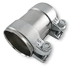 Auspuffschelle Rohrverbinder Doppelschelle Auspuff Abgasanlage (Edelstahl Rohr, ø 55mm | Länge: 125mm)
