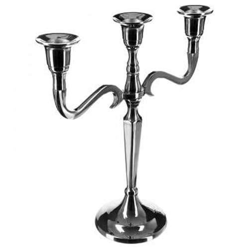WELL HOME - Candelabro de metal moderno con 3 brazos 22,5x9,1x26,5cm