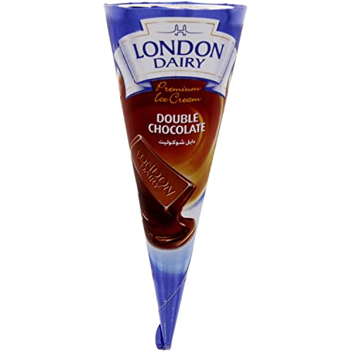 London Dairy Ice Cream Cone Double Chocolate 120 ml, UAE