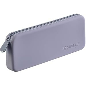 DIVERSEBEE Estuche de silicona suave, estuche estético para lápices con cremallera, bonita bolsa para bolígrafos para la escuela, suministros y accesorios de diario bíblico, organizador de lápices