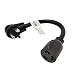 Parkworld 691821 Adapter Cord Welder 50 Amp 6-50P Male right angle to 30 Amp L6-30R Locking Connector Female