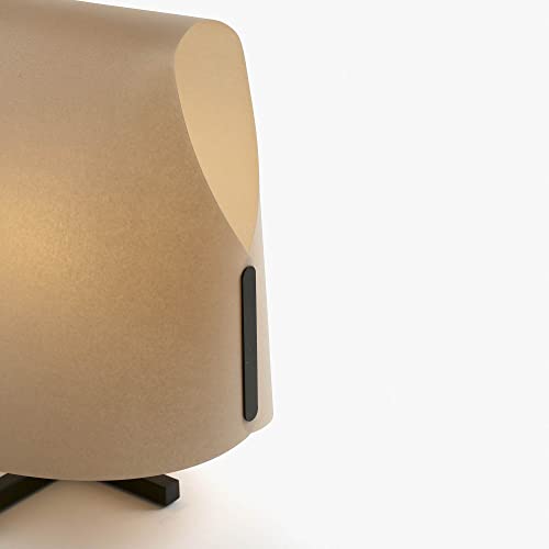 LUANG M Lampe table noire/camel éclairage doux de chevet