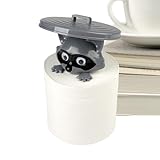 Soporte para Papel Higiénico, Soporte para Papel Higiénico con Forma de Mapache, Decoración de Hogar para Encimera Baño Apartamento Casa Hotel