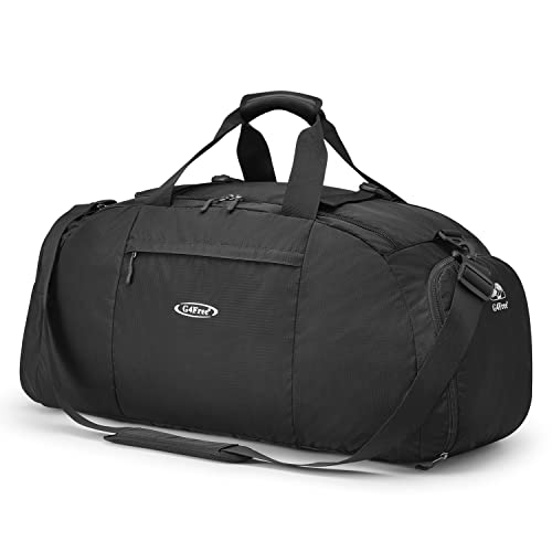 G4Free 70L Large 3-Way Duffle Backpack Gym Bag with Shoe Compartment Lightweight Waterproof Foldable Sports Duffel Bag Travel Backpack Luggage (Black) - Image 3