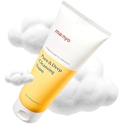 MANYO Pure & Deep Cleansing Foam, Facial Cleanser, for Double Cleansing, Pore Cleaner, Blackhead Remover, Acne Face Wash, Korean Skin Care, 6.7 fl oz (200ml)