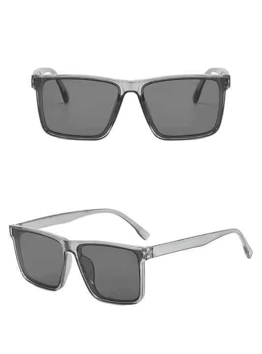Image of Black Retro Square Sunglasses /Goggles For Men's -UV Protected-Pack of 1