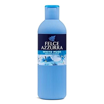 Felce Azzurra - Bagnoschiuma Profumato Muschio Bianco, Bagno Schiuma Detergente Delicato Idratante per Pelle Morbida, Note Fiorite di Rosa e Bergamotto, Bagnodoccia Dermatologicamente Testato, 650 ml