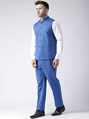 Image of hangup Men's Synthetic Notch Lapel Suit (2BasketTR Dblue 38 Dark Blue