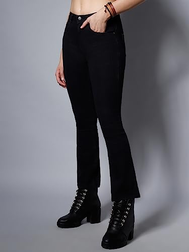 Image of HIGH STAR Women High Rise Bootcut High-Rise Clean Look Stretchable Jeans